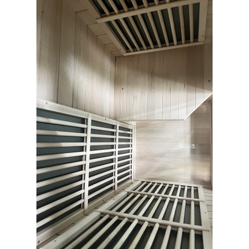 Blisspod, Vienne, Sauna infrarouge lointain canadien Hemlock très faible FEM | 72,8" H x 35,4" L x 25,6" P | 1 Personne | Blanc