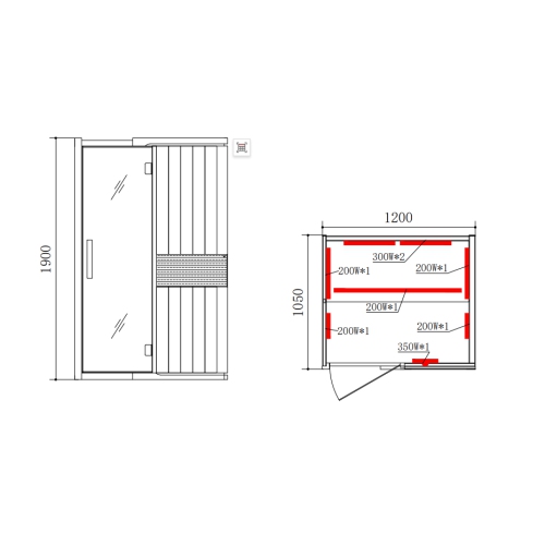 Blisspod, Vienne, Sauna infrarouge lointain canadien Hemlock très faible FEM | 72,8" H x 35,4" L x 25,6" P | 1 Personne | Blanc
