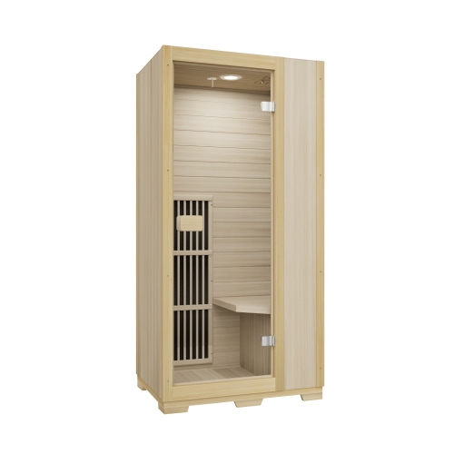 Blisspod, Vienna, Far Infrared Sauna Canadian Hemlock Very Low EMF, Compact 72.8-in x 35.4-in – 1 Person