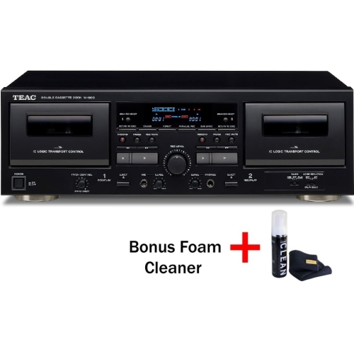 TEAC W-1200 Dual Cassette Deck with Recorder/USB/Pitch/Karaoke-Mic-in and Remote
