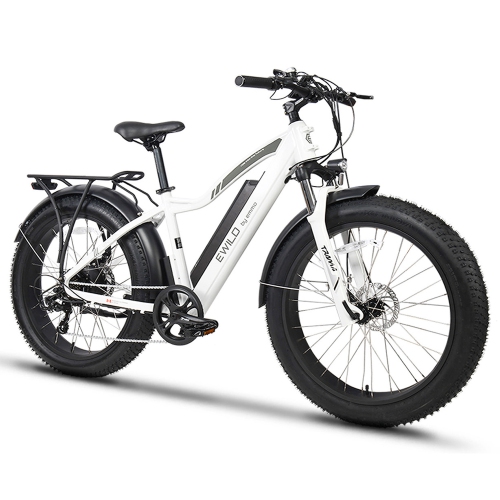 EMMO EWild Electric Fat Bike, Electric Bicycle Scooter for Adults 750W 48V - White - 160km Long Range Disc Brake