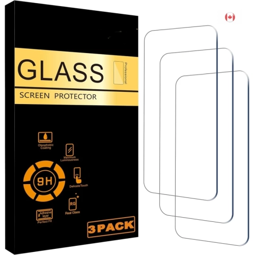 iPhone 16/15/15 Pro Tempered Glass Screen Protector 3-Pack [6.1 Inch] – Sensor & Dynamic Island Protection, Case Friendly