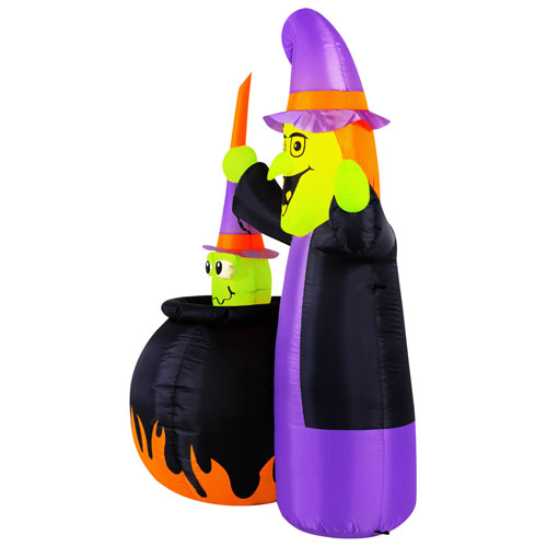 Occasions Halloween 1.52m Inflatable Animated Witch with Cauldron