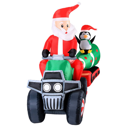 Occasions Christmas 3.66m Inflatable Santa ATV Pulling Tree