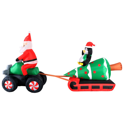 Occasions Christmas 3.66m Inflatable Santa ATV Pulling Tree