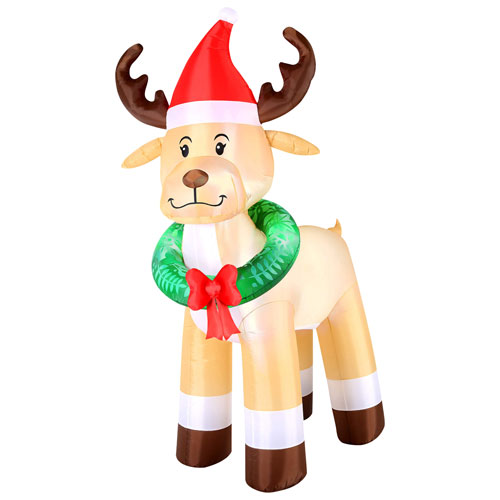 Occasions Christmas 2.44m Inflatable Reindeer with Wreath