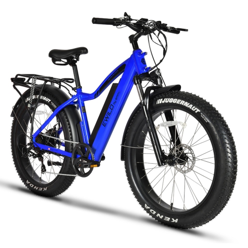 EMMO EWild Fat Tire Electric Bike, Electric Bicycle Scooter 750W 48V Fat Tire Ebike for Adult - Blue - 135km Long Range