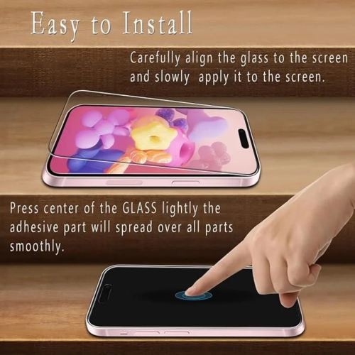 Paquet de 3 protecteurs d'écran iPhone 16 Pro Max [6,9 po] : verre trempé, cadre d'installation, îlot dynamique et étui