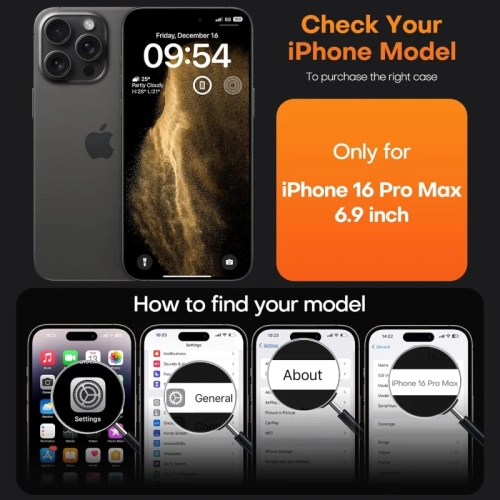 iPhone 16 Pro Max Magnetic Clear Case [5-in-1] – Magsafe Compatible, Not-Yellowing, 2 Screen Protectors & 2 Camera Lens Protectors