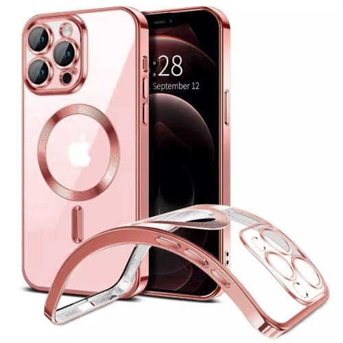 [CS] Hybrid TPU Magnetic MagSafe Case Back Cover for iPhone 16 Pro Max, Rose Gold