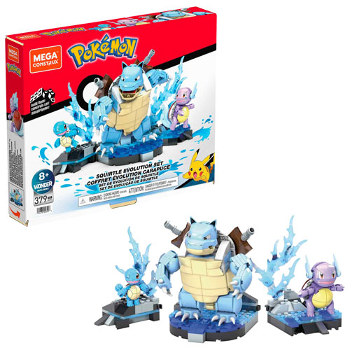 Coffret de collection MEGA Pokémon de Mattel : Ensemble évolutions de Carapuce - 379 pièces