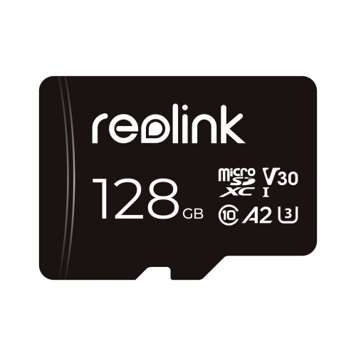 Carte mémoire microSDXC 128&nbsp;Go de Reolink, jusqu'à 100MB Mo/s, classe 10, carte microSD entièrement compatible avec la caméra de surveillance de