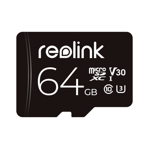 Carte mémoire microSDXC 64&nbsp;Go de Reolink, jusqu'à 100MB Mo/s, classe 10, carte microSD entièrement compatible avec la caméra de surveillance de