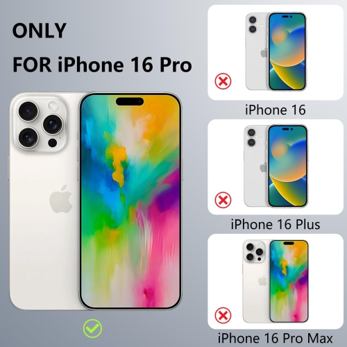 iPhone 16 Pro Case Compatible with MagSafe Clear Floral Case with Flower Branch Pattern for Girls Women Slim Cute Hard Back Shockproof Phone Case for