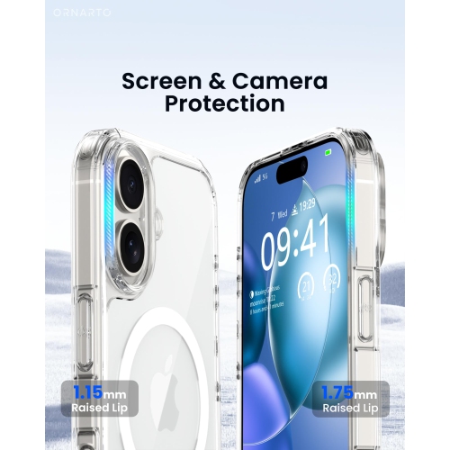 iPhone 16 Case Magnetic, Compatible with MagSafe Yellowing-Resistant Slim Cover,Upgraded 2-Layer Air-Buffer Corners Shockproof Phone Case Magnetic