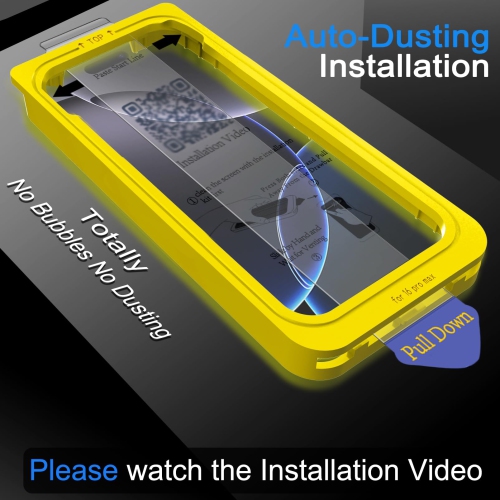 Paquet de 3 protecteurs d'écran pour iPhone 16 Pro Max Fit , 3 protecteurs d'objectif en verre trempé Accessoires pour Apple