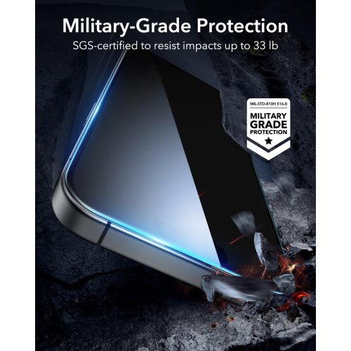 3 Pack for iPhone 16 / iPhone 15 Screen Protector, Tempered Glass Film with Easy Installation Tool, 9H Hardness, Military-Grade Shatterproof, Full