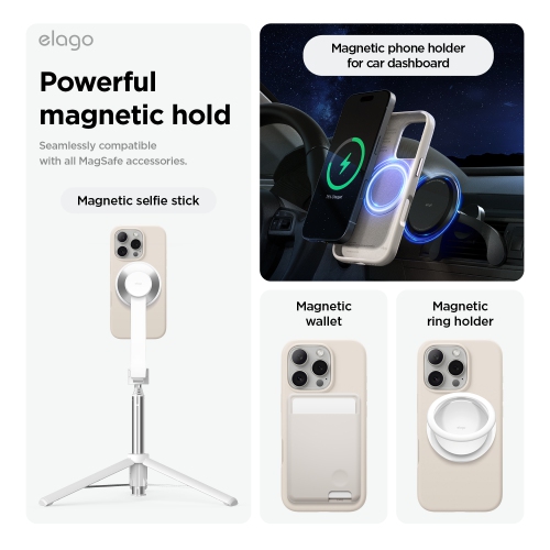 elago Magnetic Silicone Case Compatible with iPhone 16 Pro Max Case 6.9 Inch Compatible with All MagSafe Accessories - Built-in Magnets, Soft Grip