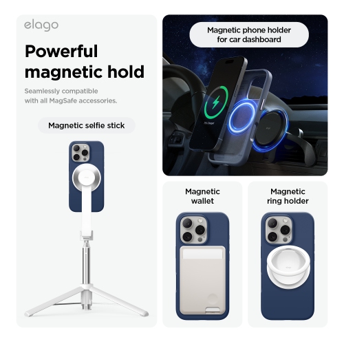 elago Magnetic Silicone Case Compatible with iPhone 16 Pro Case 6.3 Inch Compatible with All MagSafe Accessories - Built-in Magnets, Soft Grip