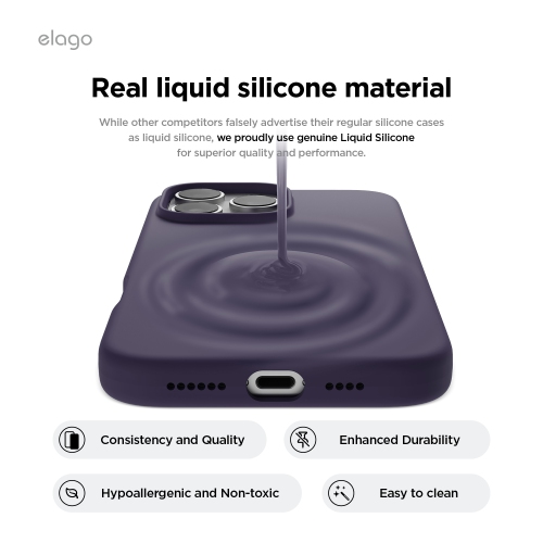elago Magnetic Silicone Case Compatible with iPhone 16 Pro Case 6.3 Inch Compatible with All MagSafe Accessories - Built-in Magnets, Soft Grip