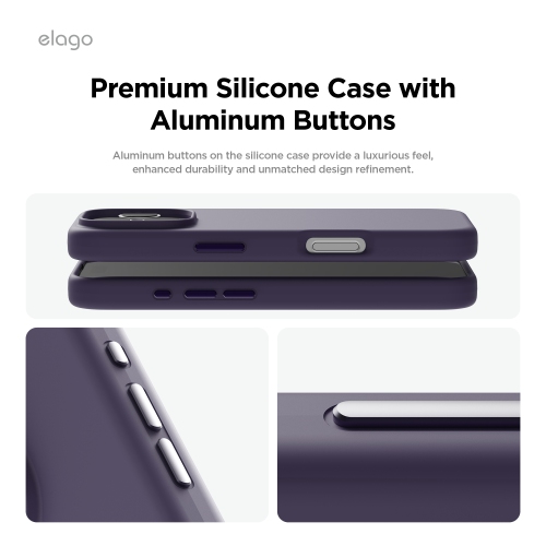 elago Magnetic Silicone Case Compatible with iPhone 16 Pro Case 6.3 Inch Compatible with All MagSafe Accessories - Built-in Magnets, Soft Grip