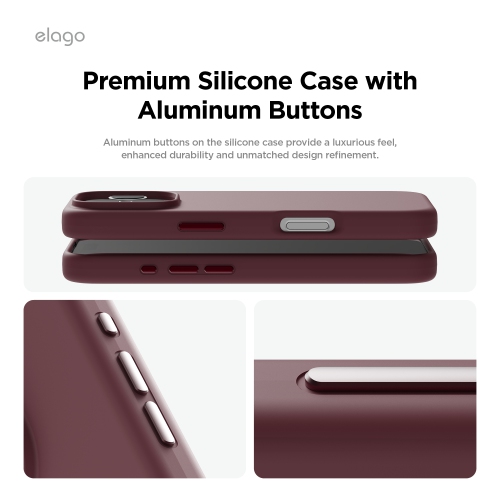 elago Magnetic Silicone Case Compatible with iPhone 16 Pro Case 6.3 Inch Compatible with All MagSafe Accessories - Built-in Magnets, Soft Grip