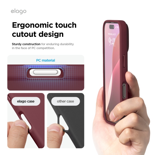 elago Magnetic Silicone Case Compatible with iPhone 16 Pro Case 6.3 Inch Compatible with All MagSafe Accessories - Built-in Magnets, Soft Grip