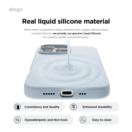 elago Magnetic Silicone Case Compatible with iPhone 16 Pro Case 6.3 Inch Compatible with All MagSafe Accessories - Built-in Magnets, Soft Grip