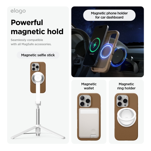 elago Magnetic Silicone Case Compatible with iPhone 16 Pro Case 6.3 Inch Compatible with All MagSafe Accessories - Built-in Magnets, Soft Grip