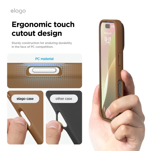 elago Magnetic Silicone Case Compatible with iPhone 16 Pro Case 6.3 Inch Compatible with All MagSafe Accessories - Built-in Magnets, Soft Grip