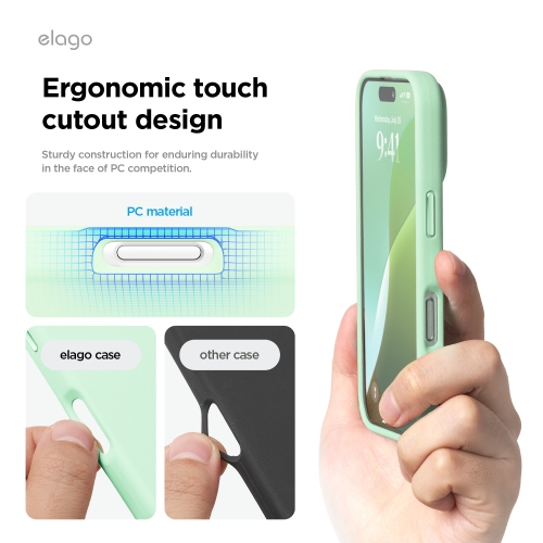 elago Magnetic Silicone Case Compatible with iPhone 16 Pro Case 6.3 Inch Compatible with All MagSafe Accessories - Built-in Magnets, Soft Grip