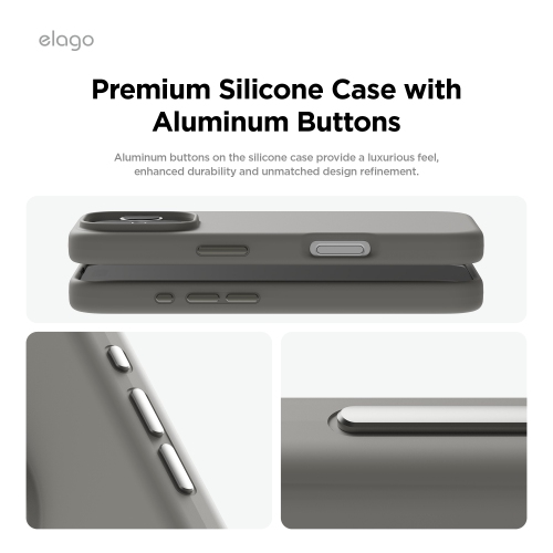 elago Magnetic Silicone Case Compatible with iPhone 16 Pro Case 6.3 Inch Compatible with All MagSafe Accessories - Built-in Magnets, Soft Grip