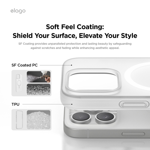 elago Magnetic Hybrid Clear Case Compatible with iPhone 16 Pro Case Cover 6.3" - Compatible with MagSafe, PC + TPU Hybrid Technology, Shockproof
