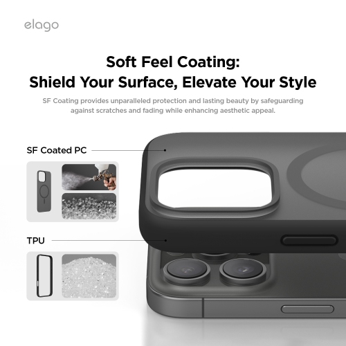 elago Magnetic Hybrid Clear Case Compatible with iPhone 16 Pro Case 6.3" - Compatible with MagSafe, PC + TPU Hybrid Technology, Shockproof bumper