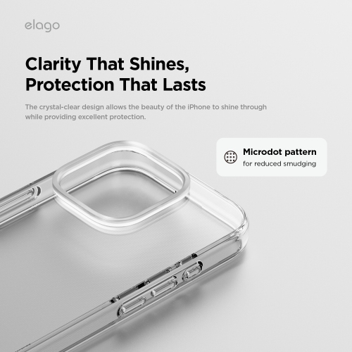 elago Hybrid Clear Case Compatible with iPhone 16 Pro Case Cover 6.3" - PC + TPU Hybrid Technology, Shockproof bumper, Raised Camera Protection,