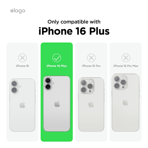 elago Magnetic Silicone Case Compatible with iPhone 16 Plus Case 6.7 Inch Compatible with All MagSafe Accessories - Built-in Magnets, Soft Grip