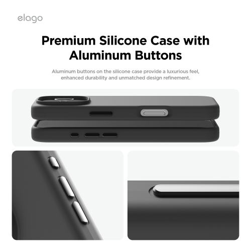 elago Magnetic Silicone Case Compatible with iPhone 16 Pro Case 6.3 Inch Compatible with All MagSafe Accessories - Built-in Magnets, Soft Grip