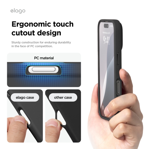 elago Magnetic Silicone Case Compatible with iPhone 16 Pro Case 6.3 Inch Compatible with All MagSafe Accessories - Built-in Magnets, Soft Grip