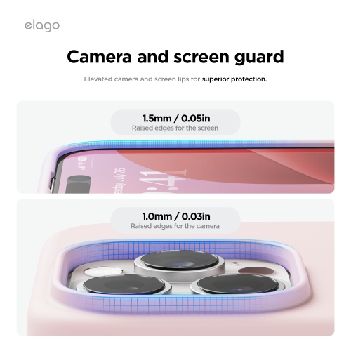 elago Magnetic Silicone Case Compatible with iPhone 16 Pro Case 6.3 Inch Compatible with All MagSafe Accessories - Built-in Magnets, Soft Grip