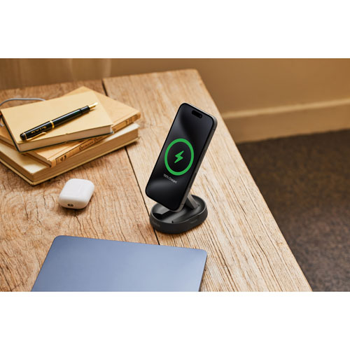 Belkin BoostCharge Pro 15W Qi2 Wireless Charging Stand - Black