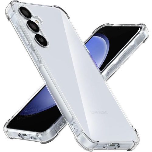 Samsung S23 FE Clear Case with Shockproof Bumper Durable Transparent Cover with Impact-Resistant Protection