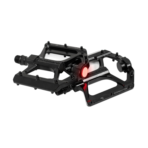 Bike Pedals, Aluminum Alloy Bicycle Pedals with LED Light, Replacement MTB Pedals