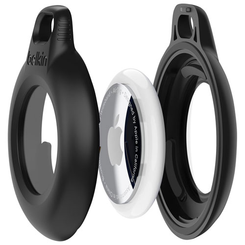 Belkin Waterproof Secure Holder with Key Ring for AirTag - Black