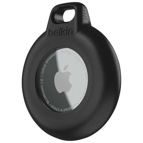 Belkin Waterproof Secure Holder with Key Ring for AirTag - Black