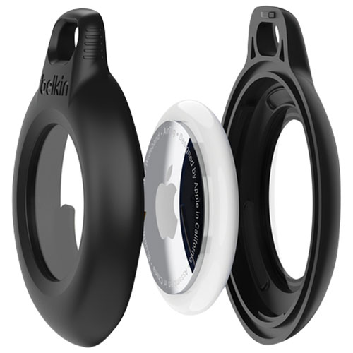 Belkin Waterproof Secure Holder with Key Ring for AirTag - Black - 4 Pack