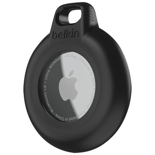 Belkin Waterproof Secure Holder with Key Ring for AirTag - Black - 4 Pack