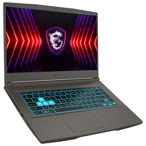 Portable de jeu Thin de 15,6 po de MSI - Gris cosmos