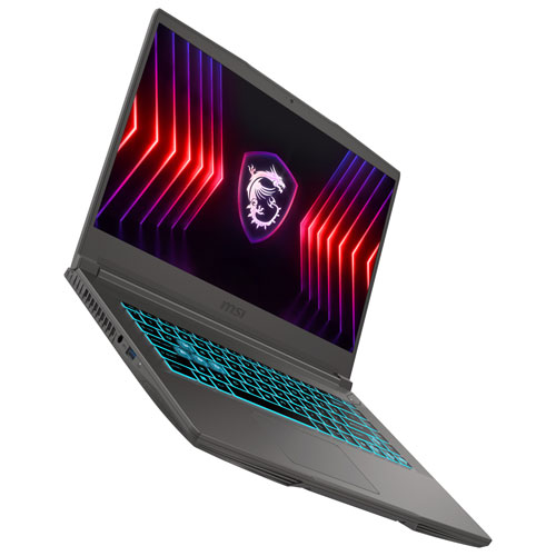 Portable de jeu Thin de 15,6 po de MSI - Gris cosmos