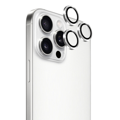 Uolo [Shield] verre pour appareil photo 16 Pro/16 Pro Max de iPhone, protecteur d'écran pour appareil photo 16 Pro/16 Pro Max de iPhone - Argenté