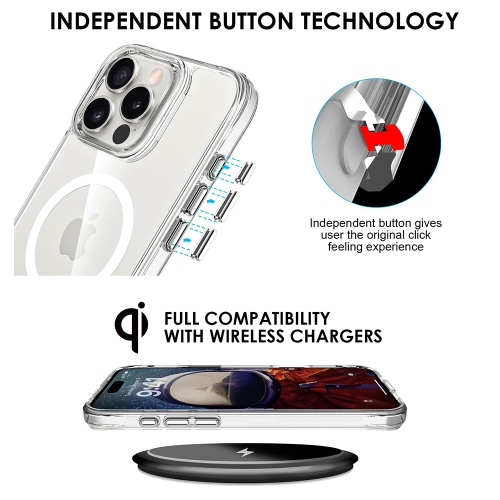 Uolo Soul+ iPhone 16 Pro Max Drop Rated Military-Grade Protective [MagSafe] Hard Shell Case, Clear